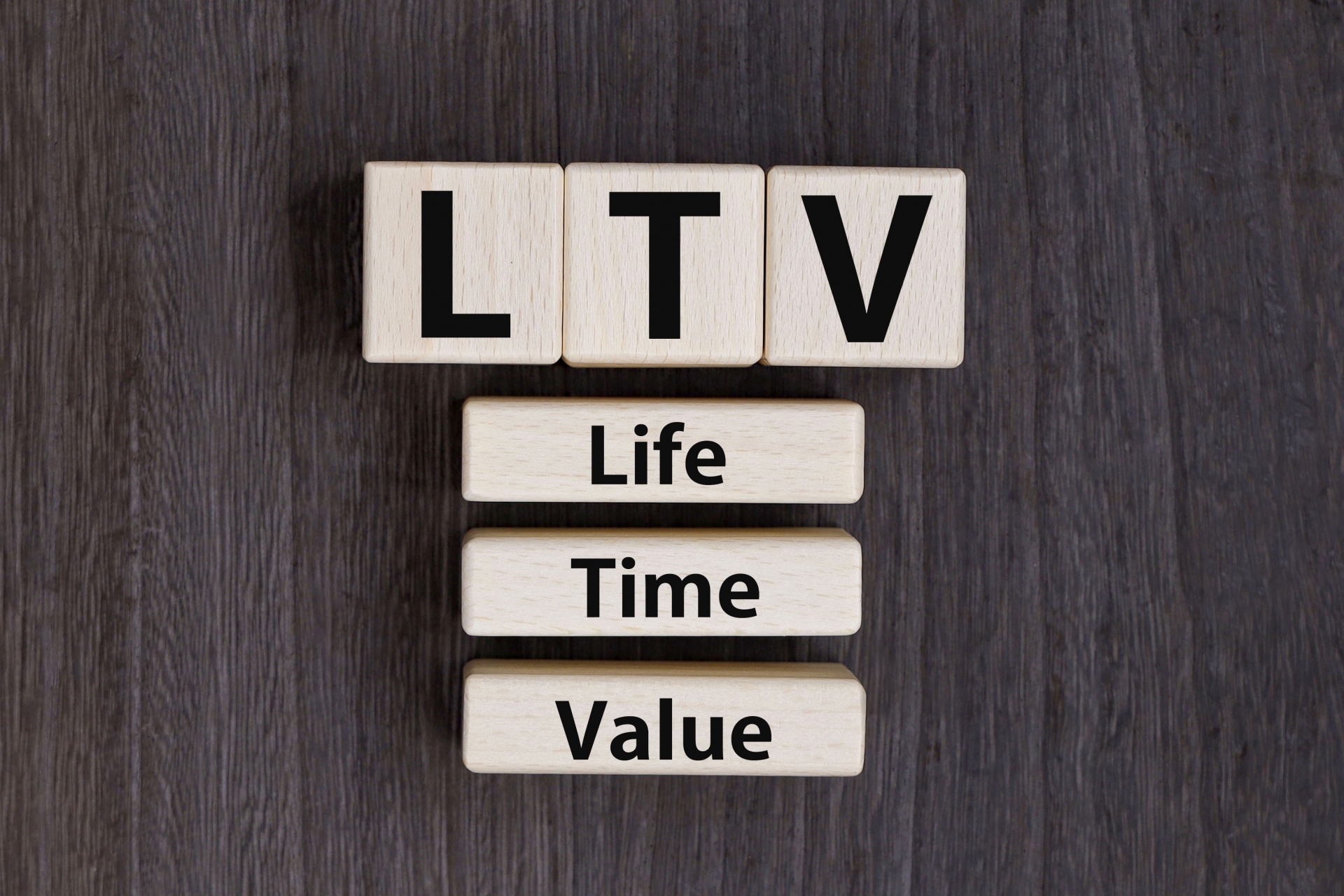 LTV Life Time Valueと書かれたキューブ